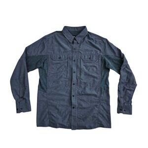 Kuhl Shirt (Men's Small) Blue Airspeed Button Vented Performance Roll Tab Hiking